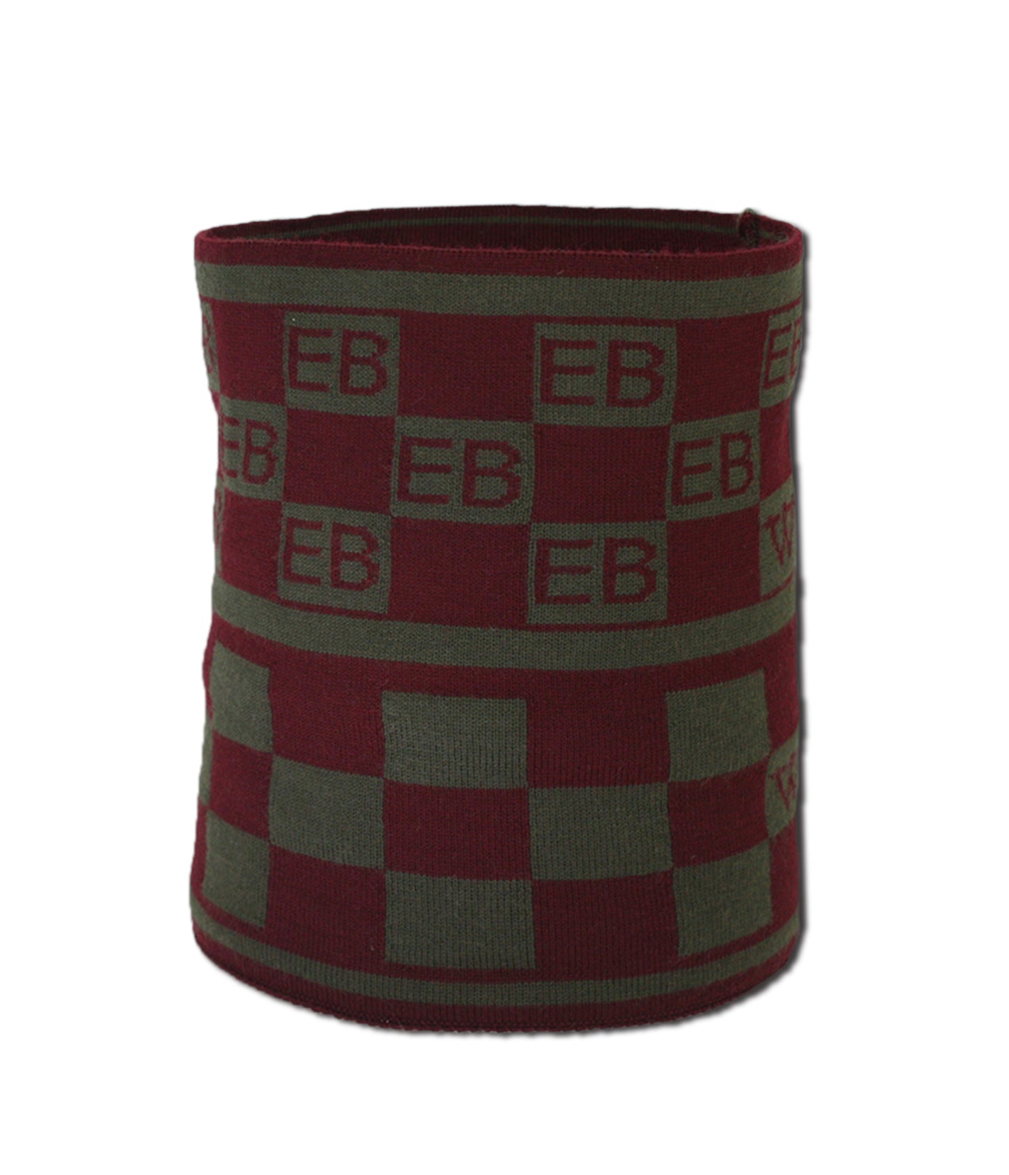 Squared Monogram Headband Plum/Olive