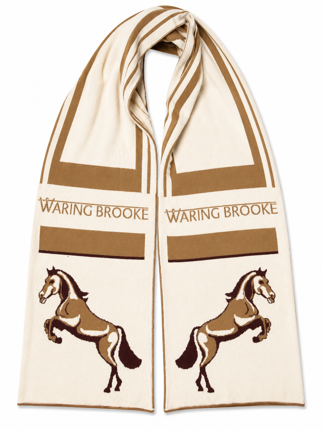 Signature Stallion Scarf Tan/Taupe/Plum