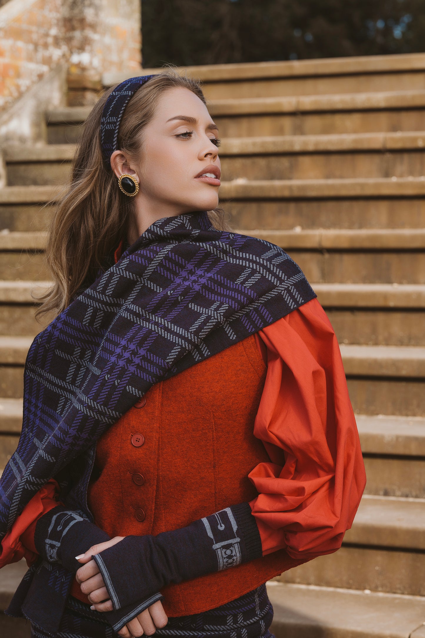 OUTLET: Highland Tartan Hairband Olive