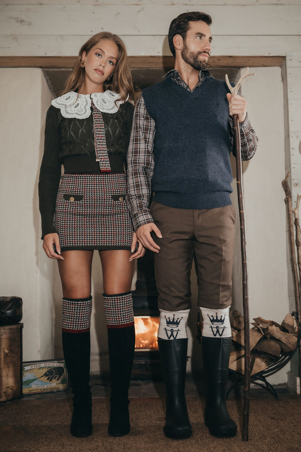 Multi-Houndstooth Sock