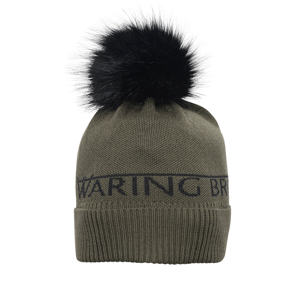 Signature Merino Bobble Hat Green/Black