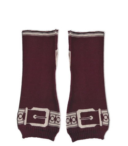 Snaffle Short Handwarmers Plum/Taupe