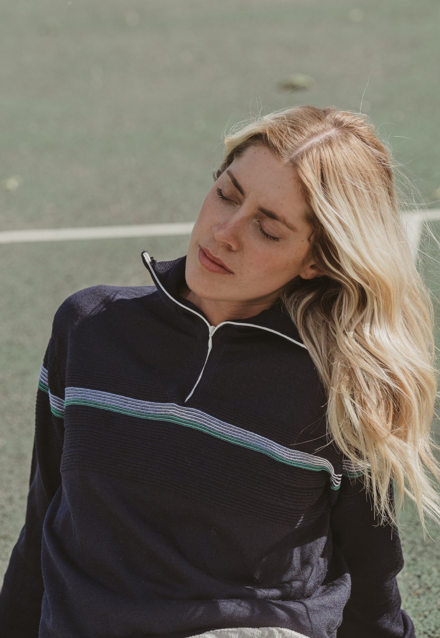 OUTLET: SW19 Quarter-Zip Jumper Navy