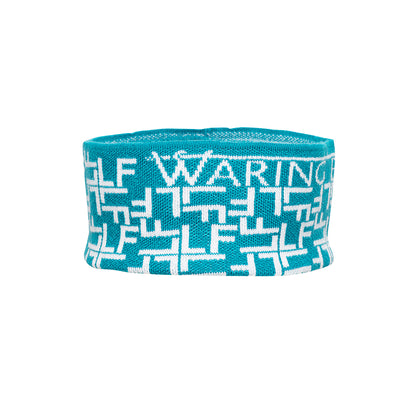 Ski-Style  Monogram Pattern Headband Teal/White