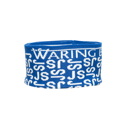 Ski-Style  Monogram Pattern Headband Cobalt/White