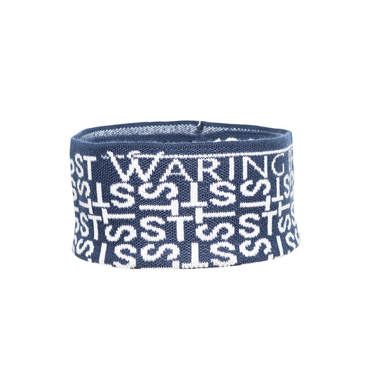Ski-Style  Monogram Pattern Headband Navy/White