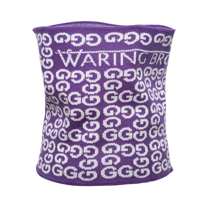 Ski-Style  Monogram Pattern Snood Purple/White