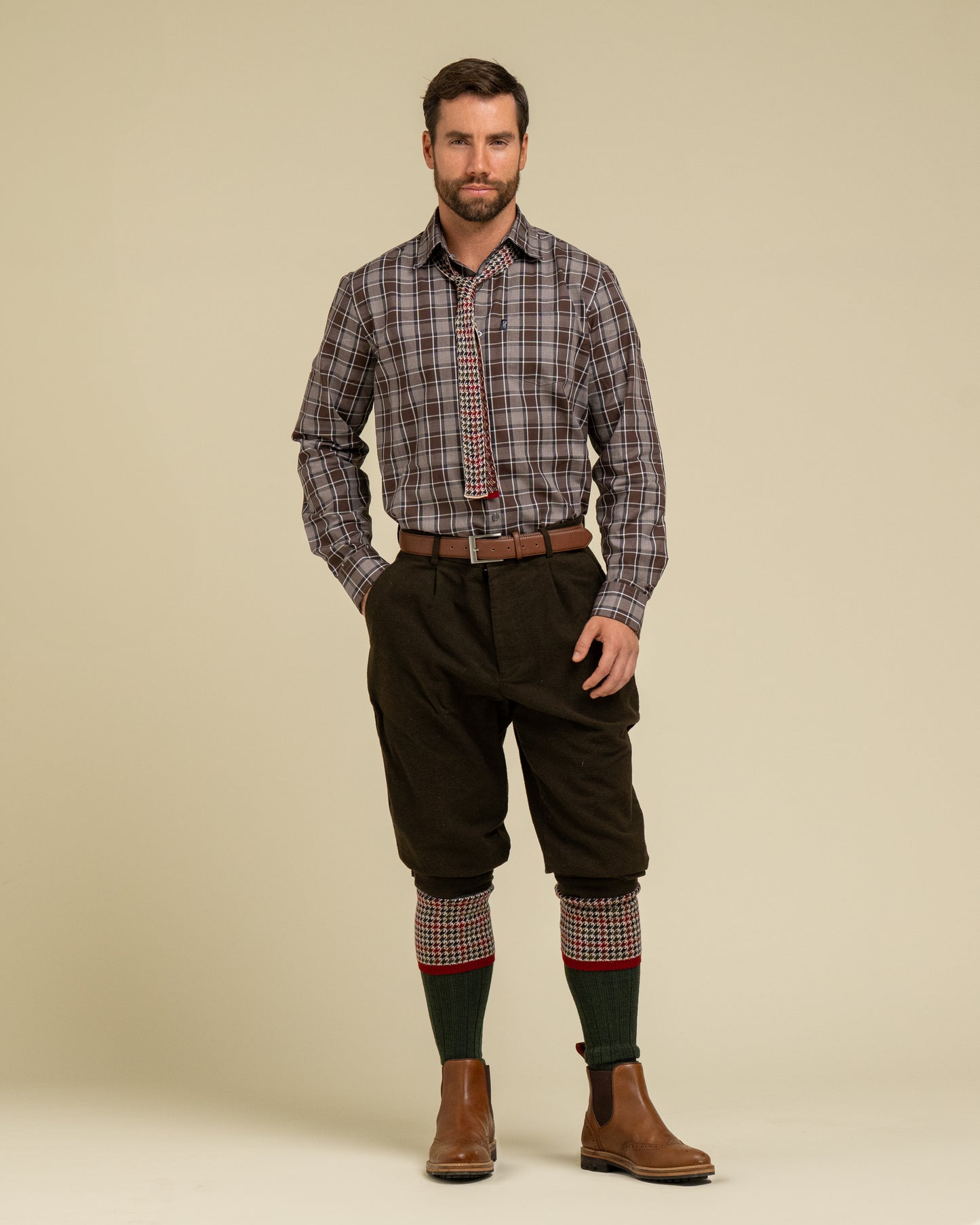 Multi-Houndstooth Sock