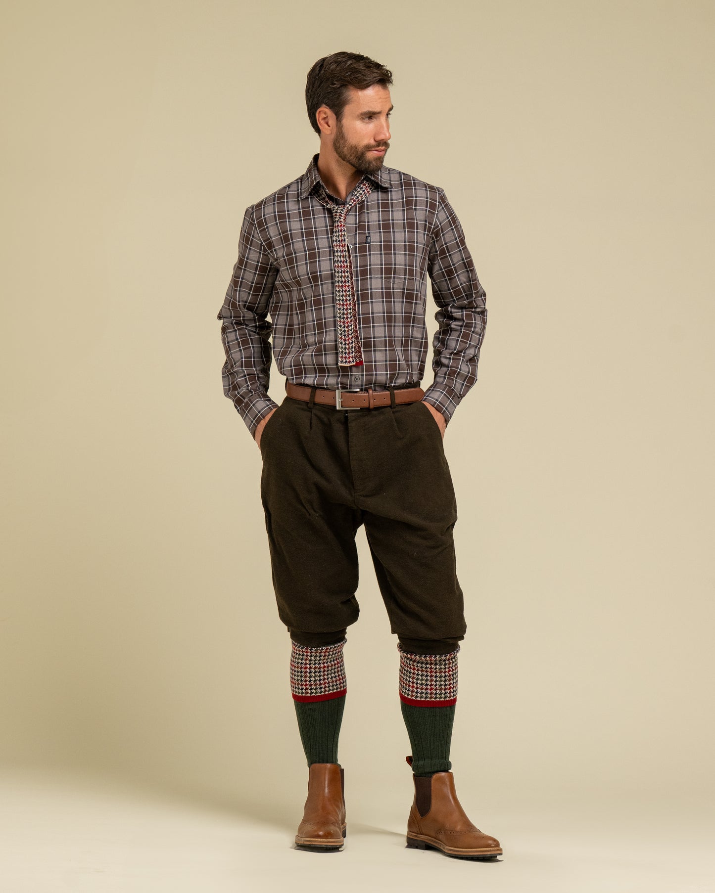 Multi-Houndstooth Sock