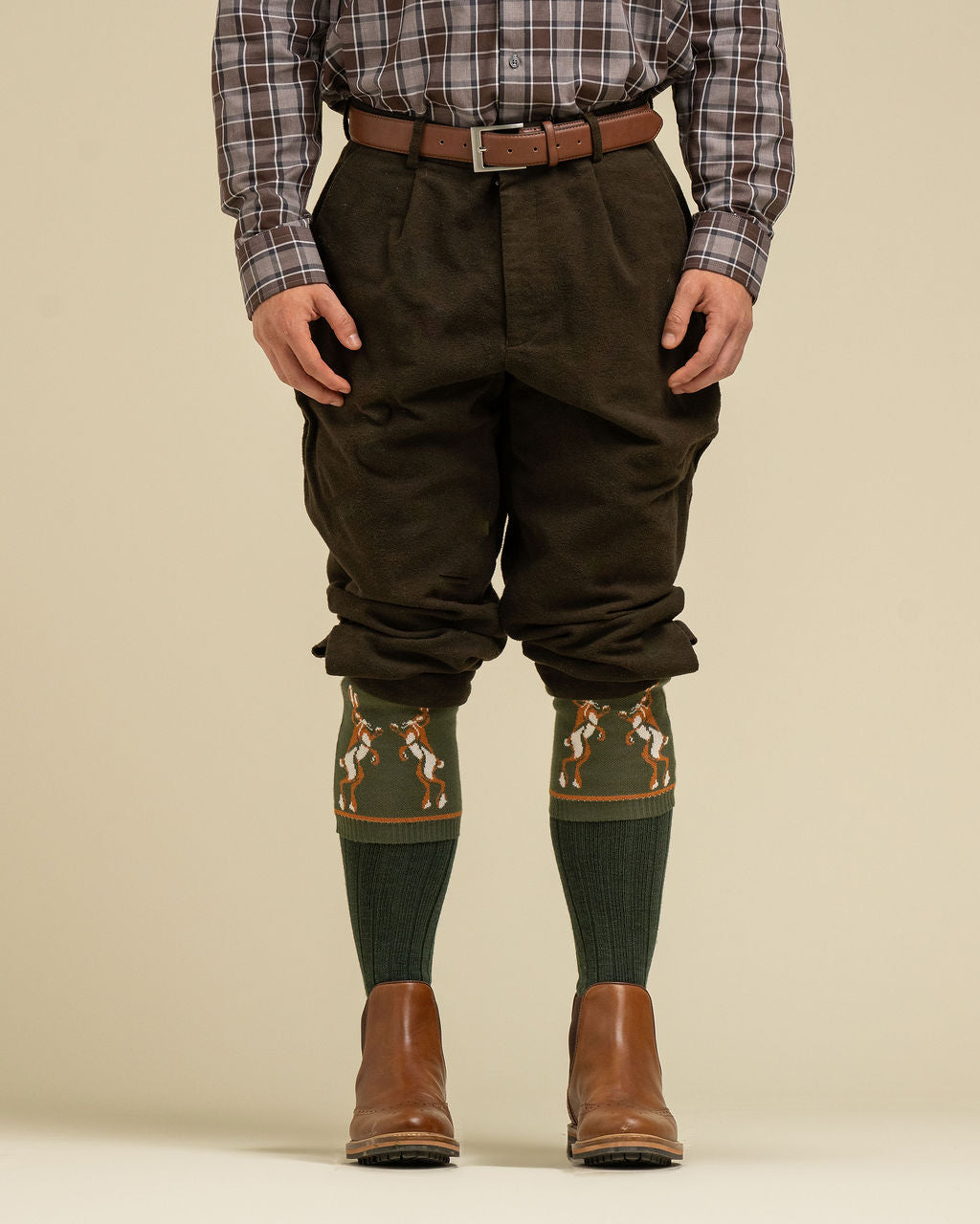 OUTLET: Boxing Hare Boot Socks Olive