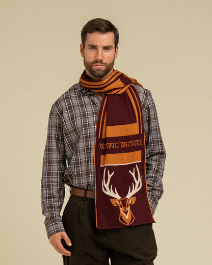 OUTLET: Majestic Stag Scarf Burgundy