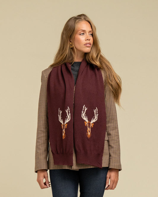 Majestic Stag Chunky Knit Scarf