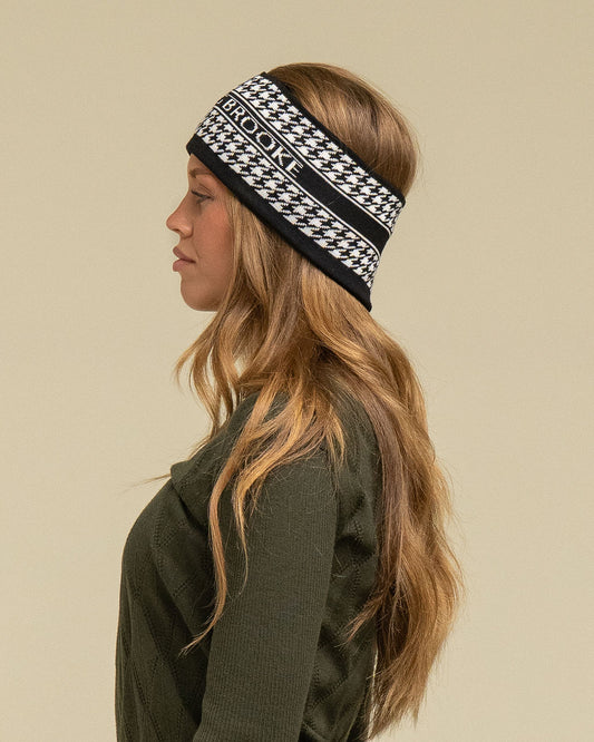 Signature Houndstooth Headband - Black/ White