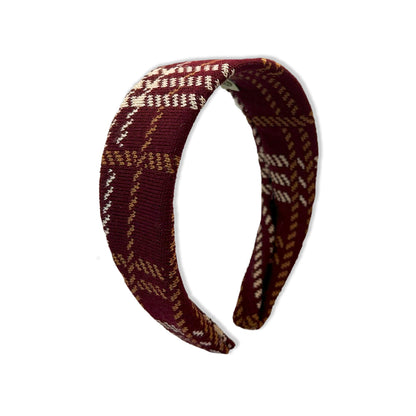 OUTLET: Highland Tartan Hairband Burgundy