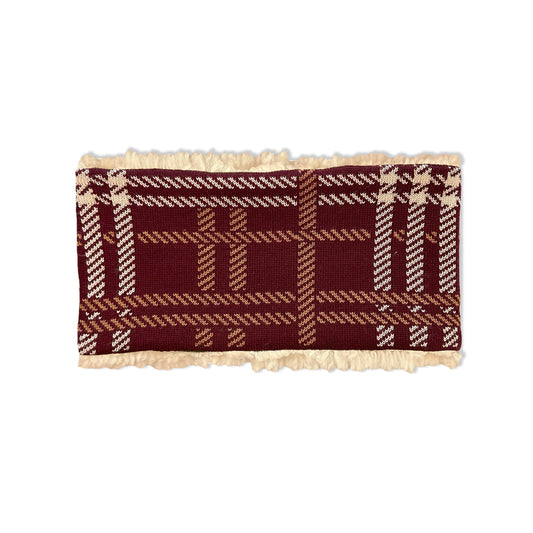 OUTLET: Highland Tartan Headband Burgundy