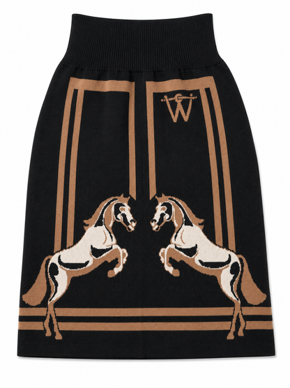 Stallion Skirt Navy/Tan