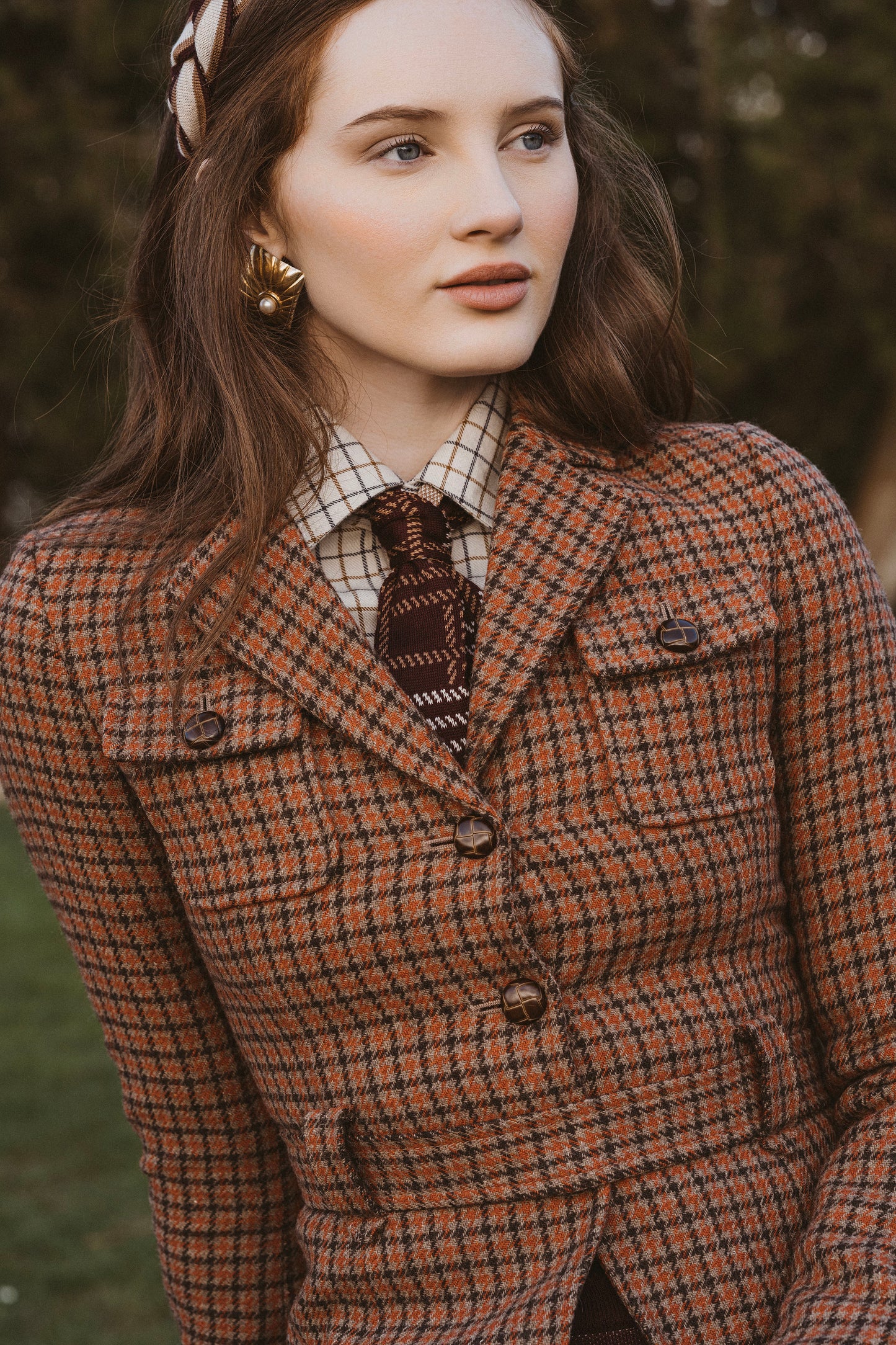 OUTLET: Highland Tartan Tie Navy