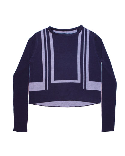 OUTLET: Baroque Crop Top Navy