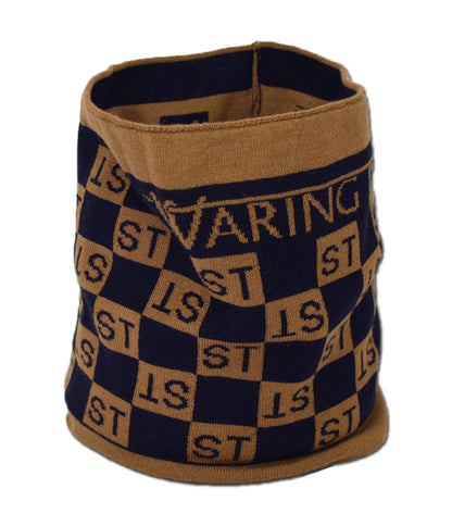 Squared Monogram Snood Navy/Tan