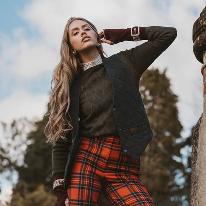 OUTLET: Argyle Pull Over Olive