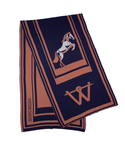 Signature XL Stallion Scarf Navy/Tan