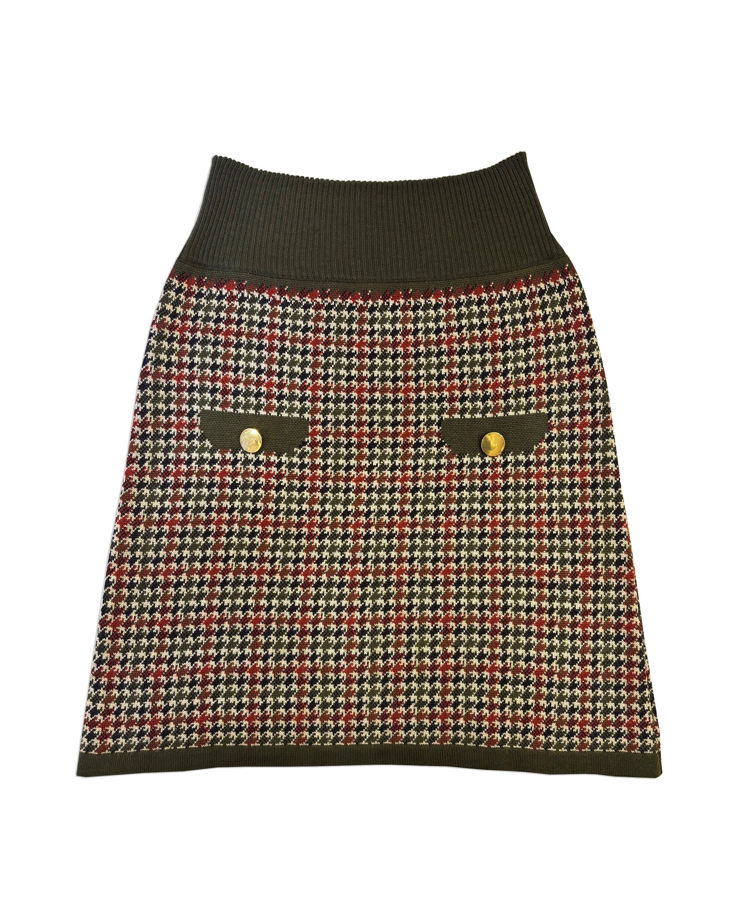 Multi-Houndstooth Mini- Skirt