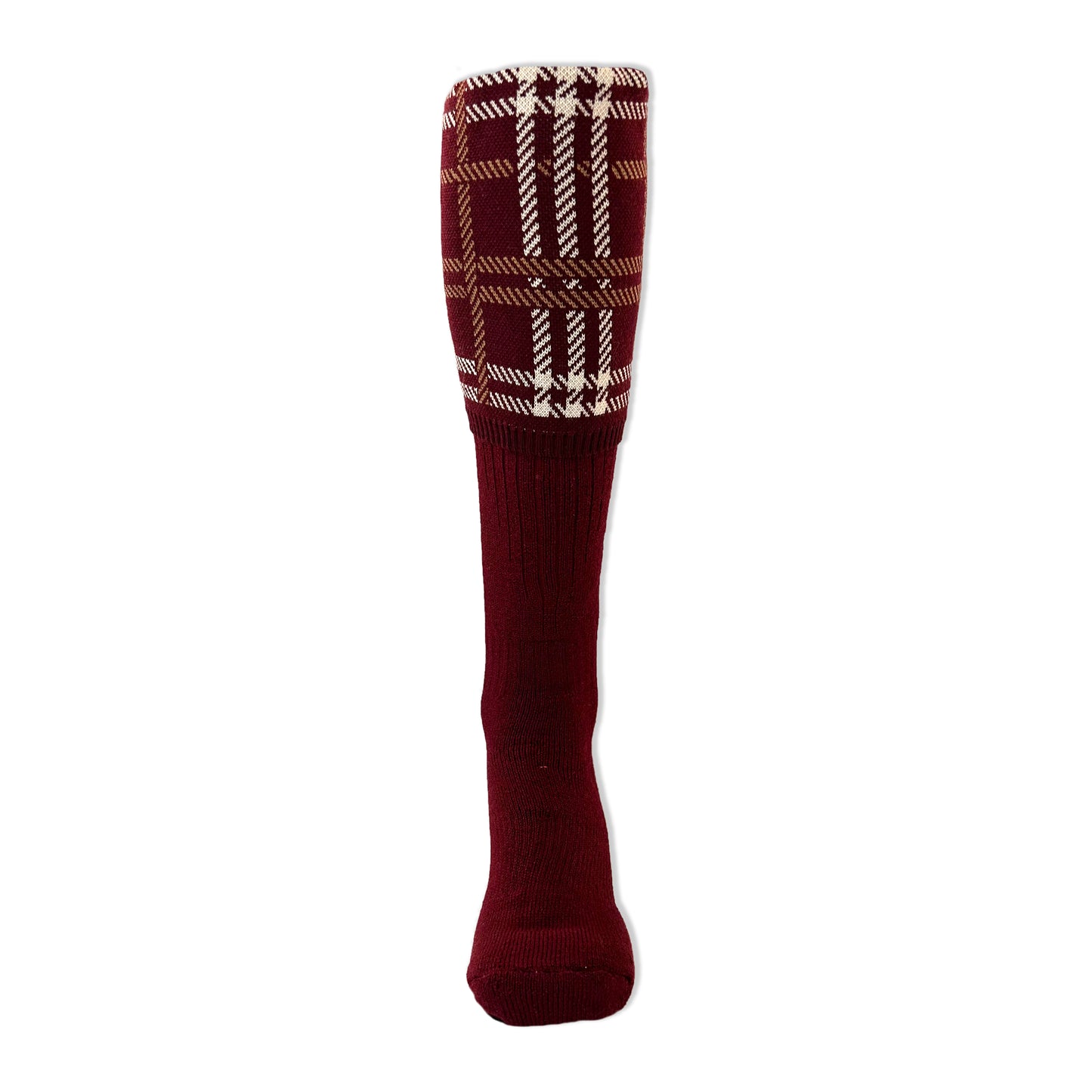 OUTLET: Highland Tartan Socks Burgundy