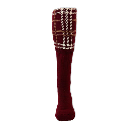 OUTLET: Highland Tartan Socks Burgundy