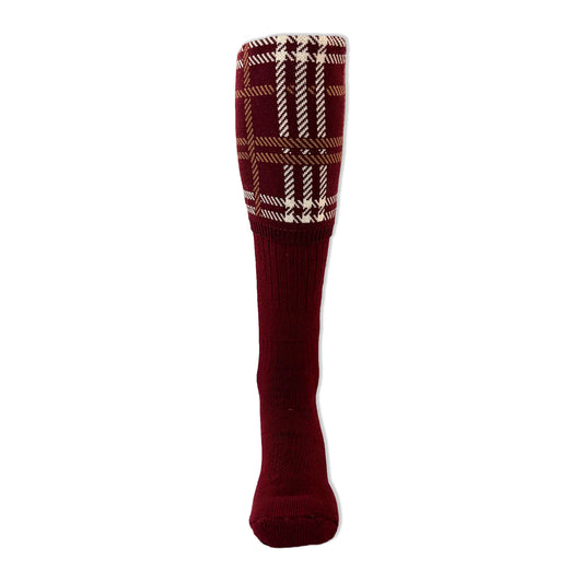 OUTLET: Highland Tartan Socks Burgundy