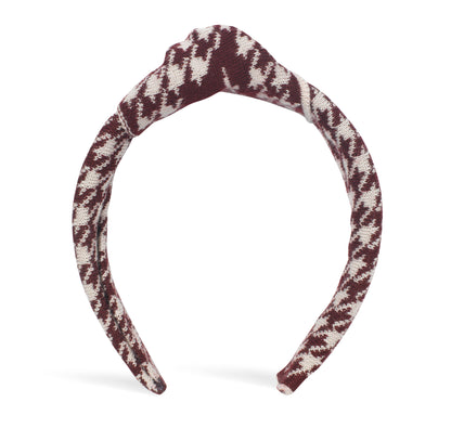OUTLET: Houndstooth Hairband Plum