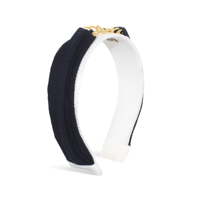 OUTLET: Loop Chain Hairband Navy/White