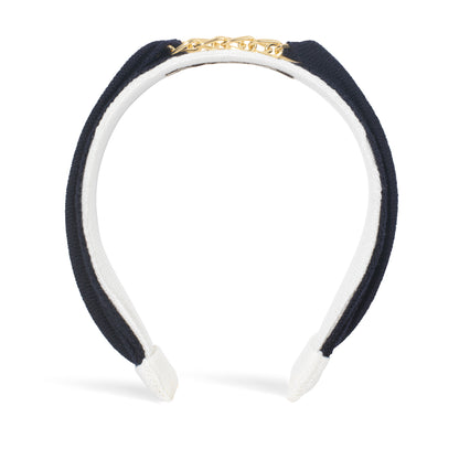OUTLET: Loop Chain Hairband Navy/White