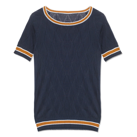OUTLET: Diamond Crew Neck - NAVY