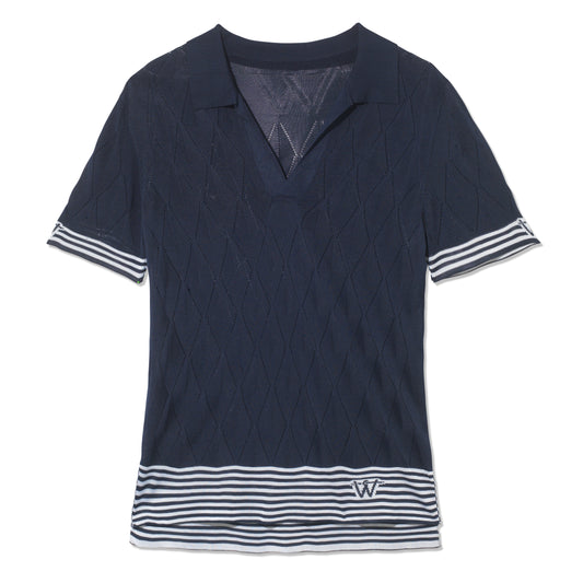 OUTLET: Diamond Polo Tee - NAVY