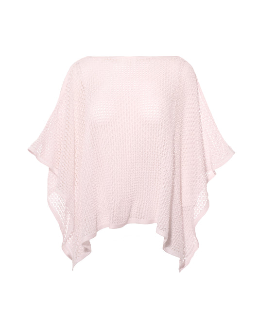 OUTLET: Nottingham Lace Poncho Pink