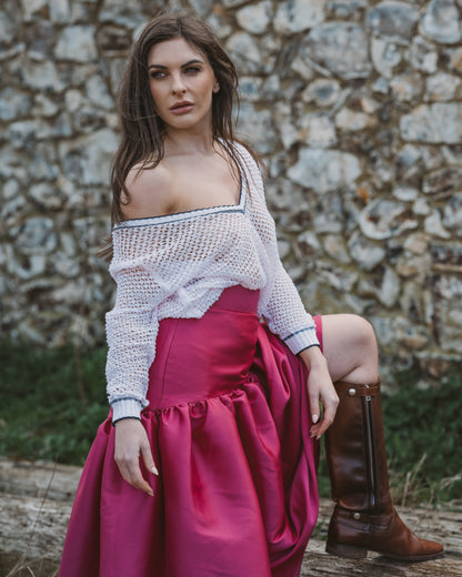 OUTLET: Nottingham Lace Pull Over Pink