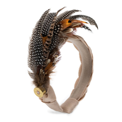 Harrier Feather Hairband Taupe