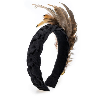 Harrier Feather Hairband Black