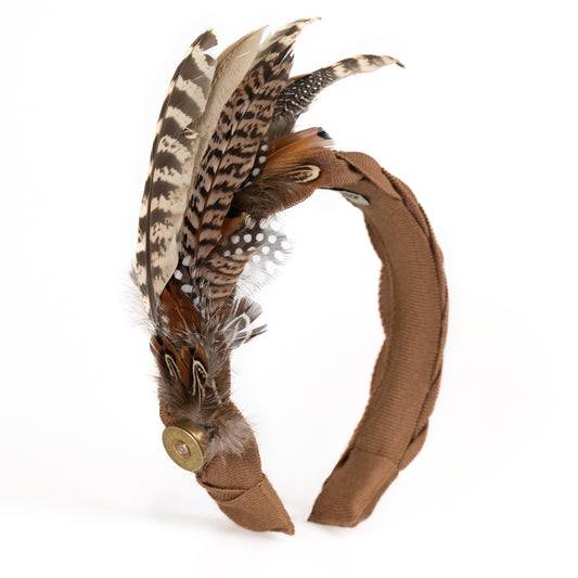 Harrier Feather Hairband Tan