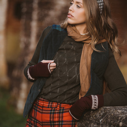 Snaffle Short Handwarmers Olive/Taupe