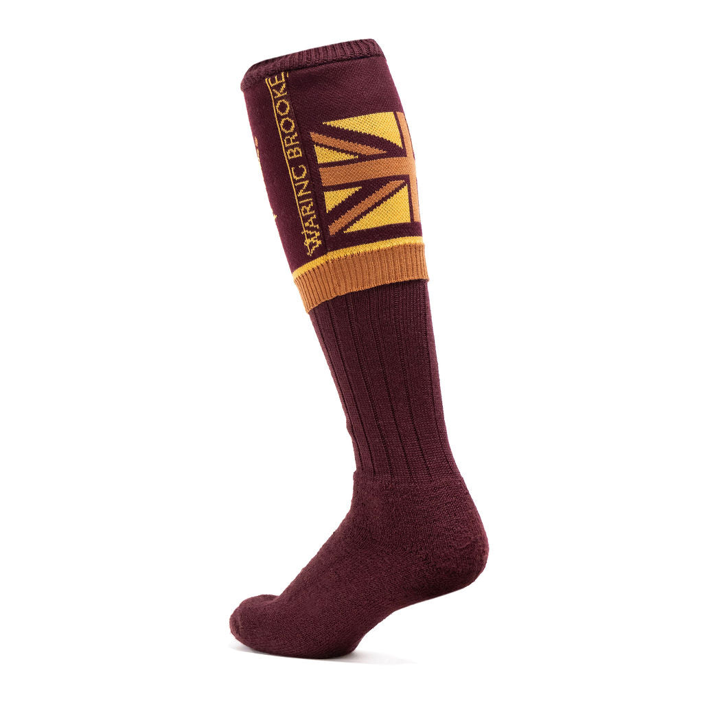 OUTLET: Union Jack Flag Personalised Boot Sock Plum