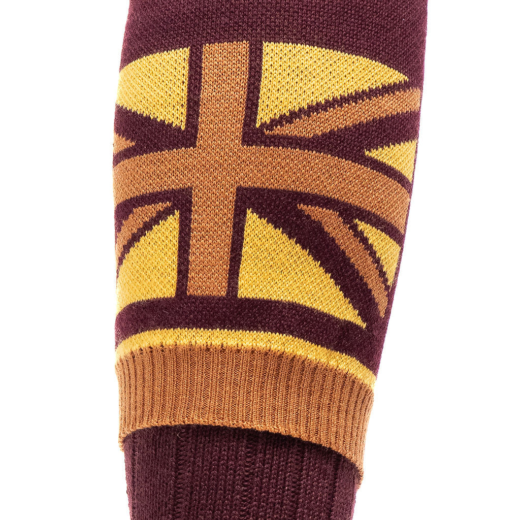 OUTLET: Union Jack Flag Personalised Boot Sock Plum