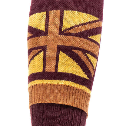 OUTLET: Union Jack Flag Personalised Boot Sock Plum