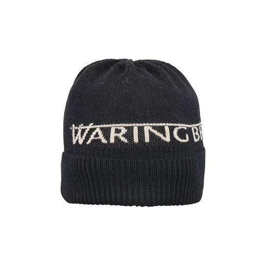 Signature Merino Beanie Hat Black/Taupe