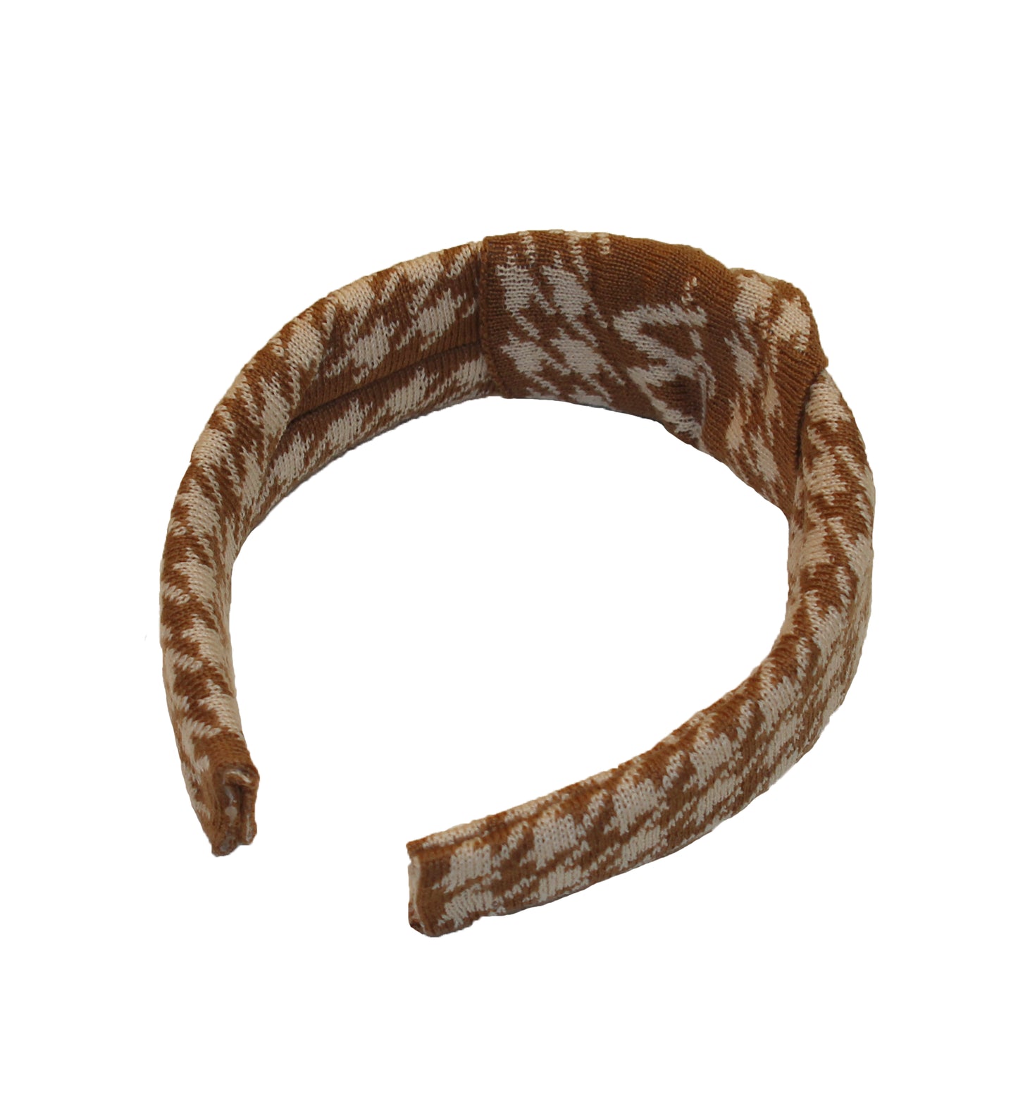 OUTLET: Houndstooth Hairband Tan/Taupe