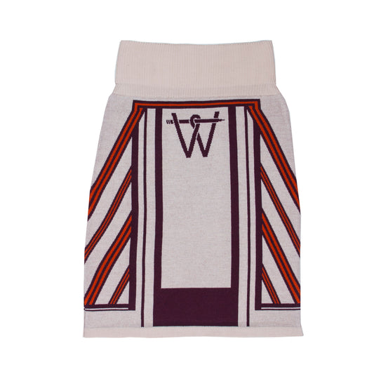 OUTLET: Eclipse Pencil Skirt Taupe/Plum/Orange