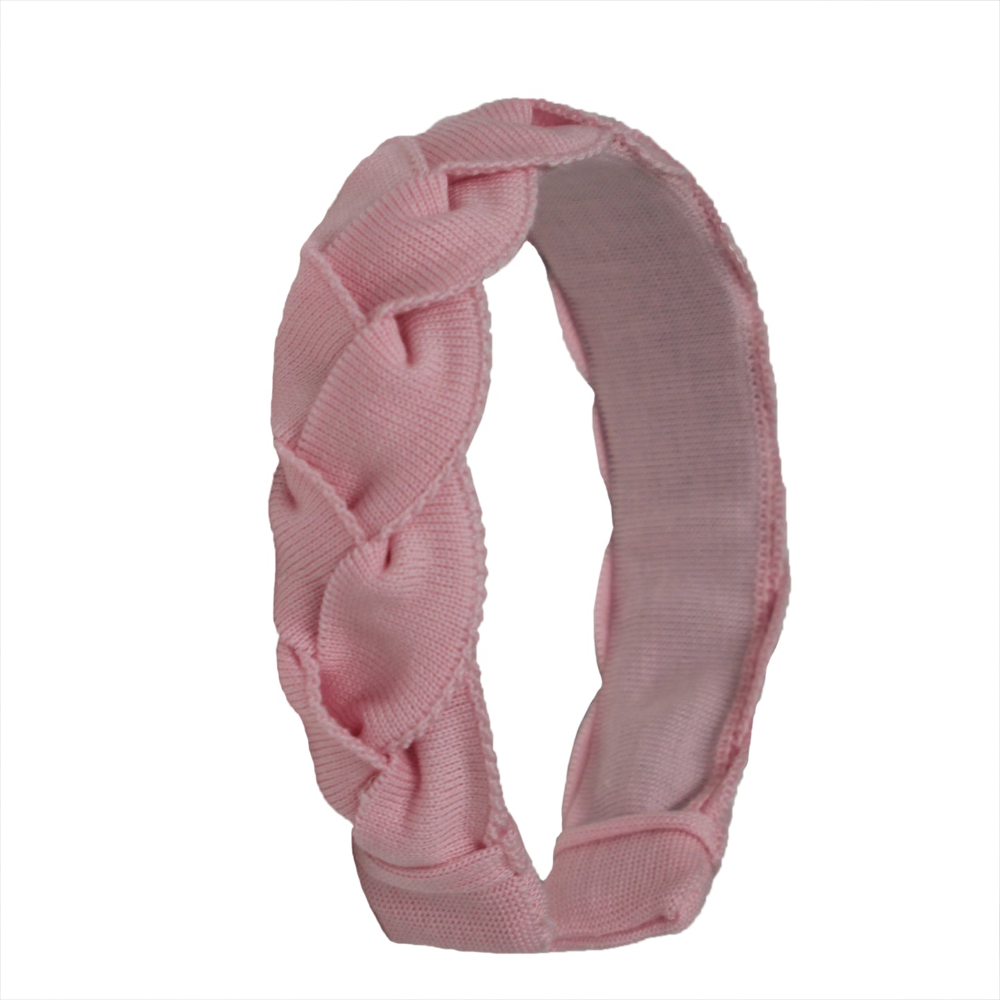 OUTLET: Baby Pink Solid Plait Hairband